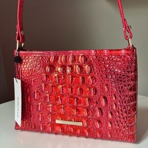Brahmin Lorelei Shoulder Bag Red Dragon Melbourne Leather NWT